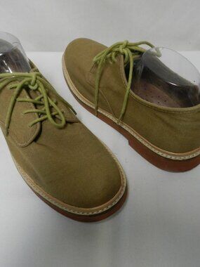 Fossil Canvas Oxford brown Shoes lace up Men Size Sz 10